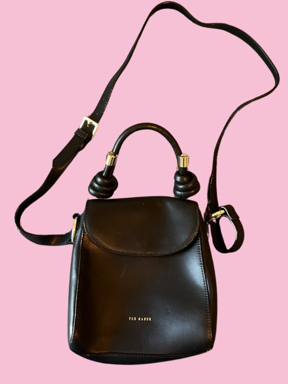 Ted Baker Black Leather Crossbody Bag